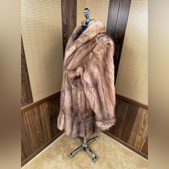 Amoress Made in Sweden Stone Marten Sable Fur Coat Jacket Stroller Medium - Picture 4 of 11